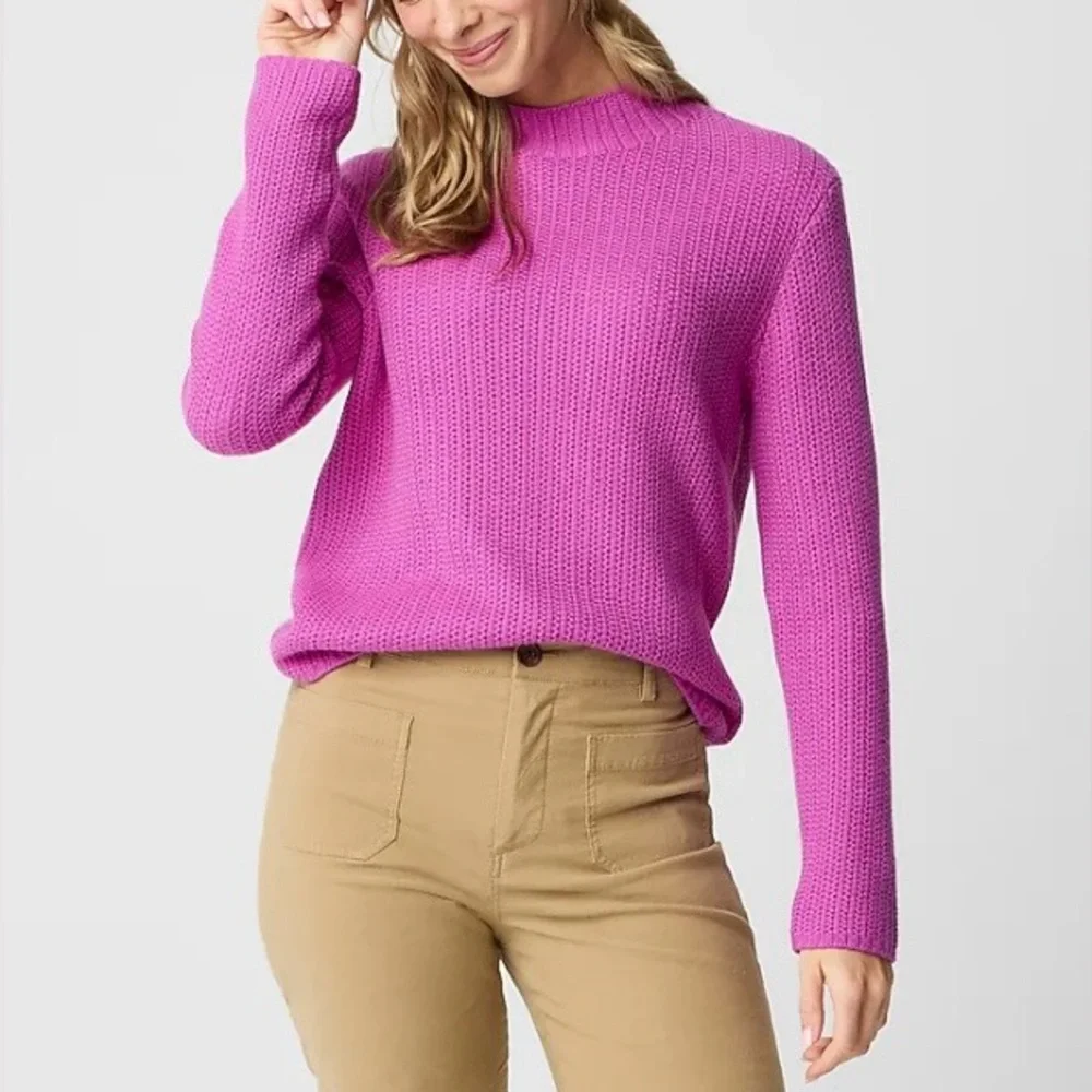 DONATED: J Crew Mock Neck Sweater - Picture 1 of 11
